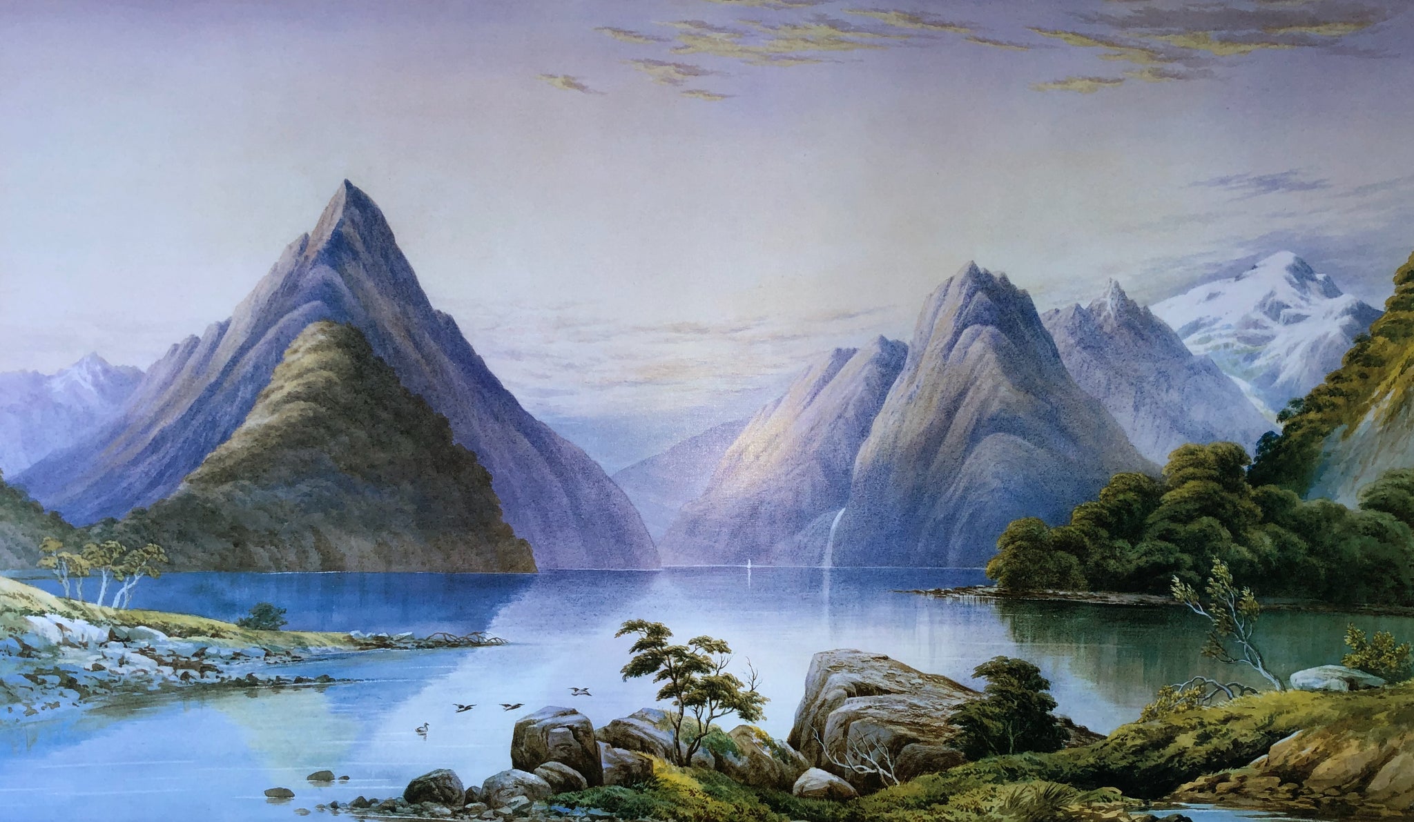 "Mitre Peak", Milford Sound, New Zealand - John Barr Clarke Hoyte