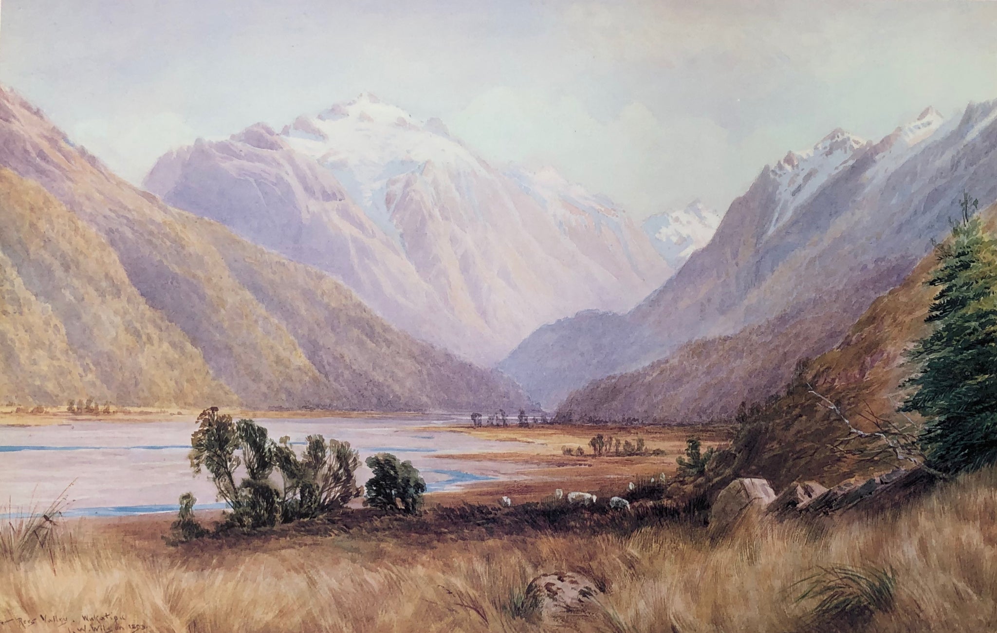 "Upper Rees Valley, Wakatipu" - Laurence William Wilson