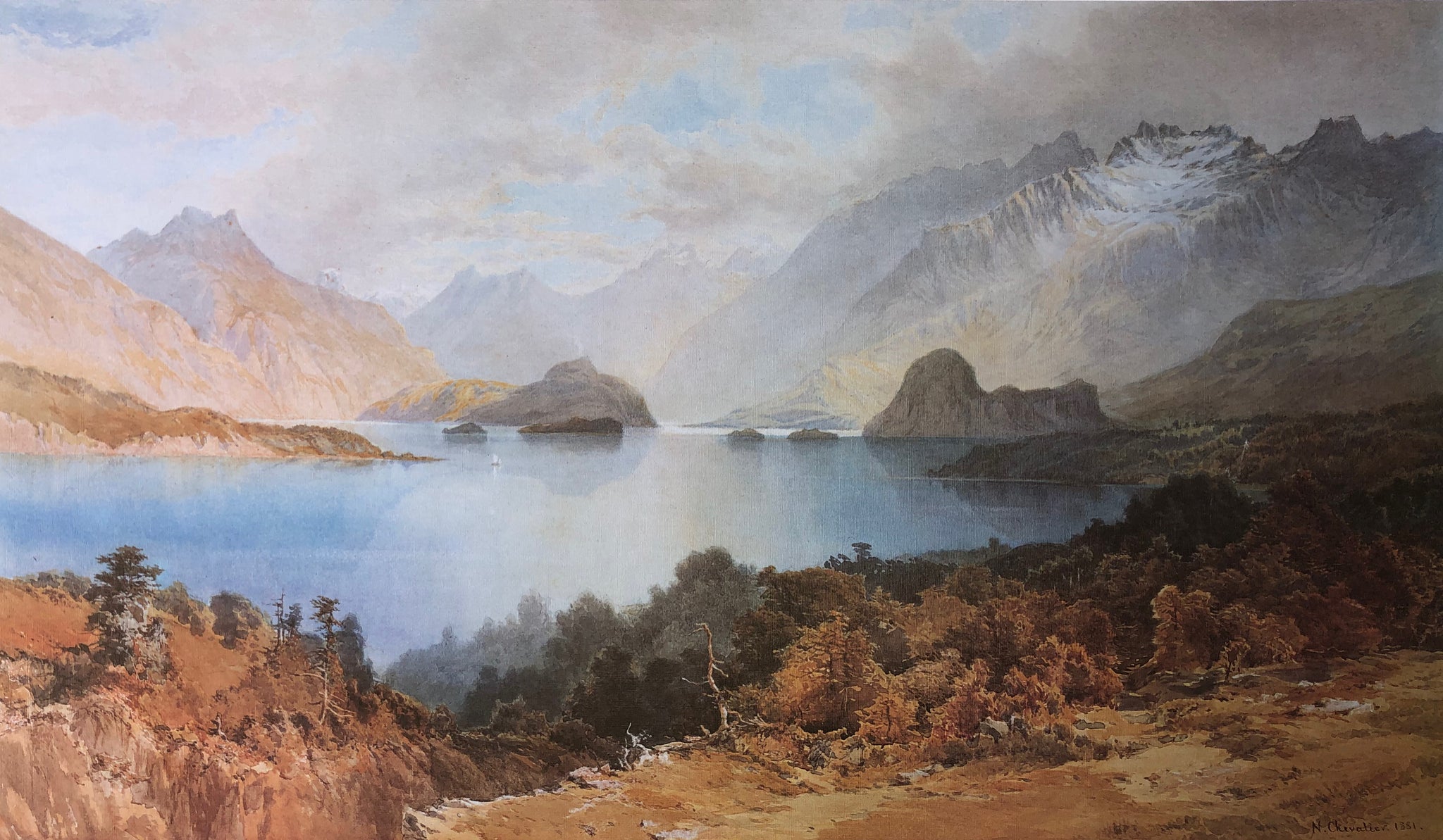 "Lake Manapouri" - Nicholas Chevalier