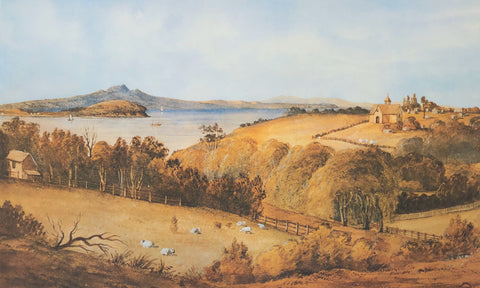 "Rangitoto from Parnell", 1860 - John Barr Clarke Hoyte