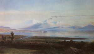 "Mt. Ruapehu from Lake Taupo", 1886 - John Gully