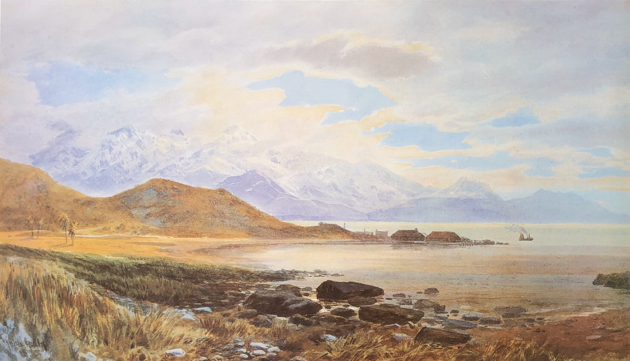 "Whaling Station on the Kaikoura Coast", 1885 - John Gully